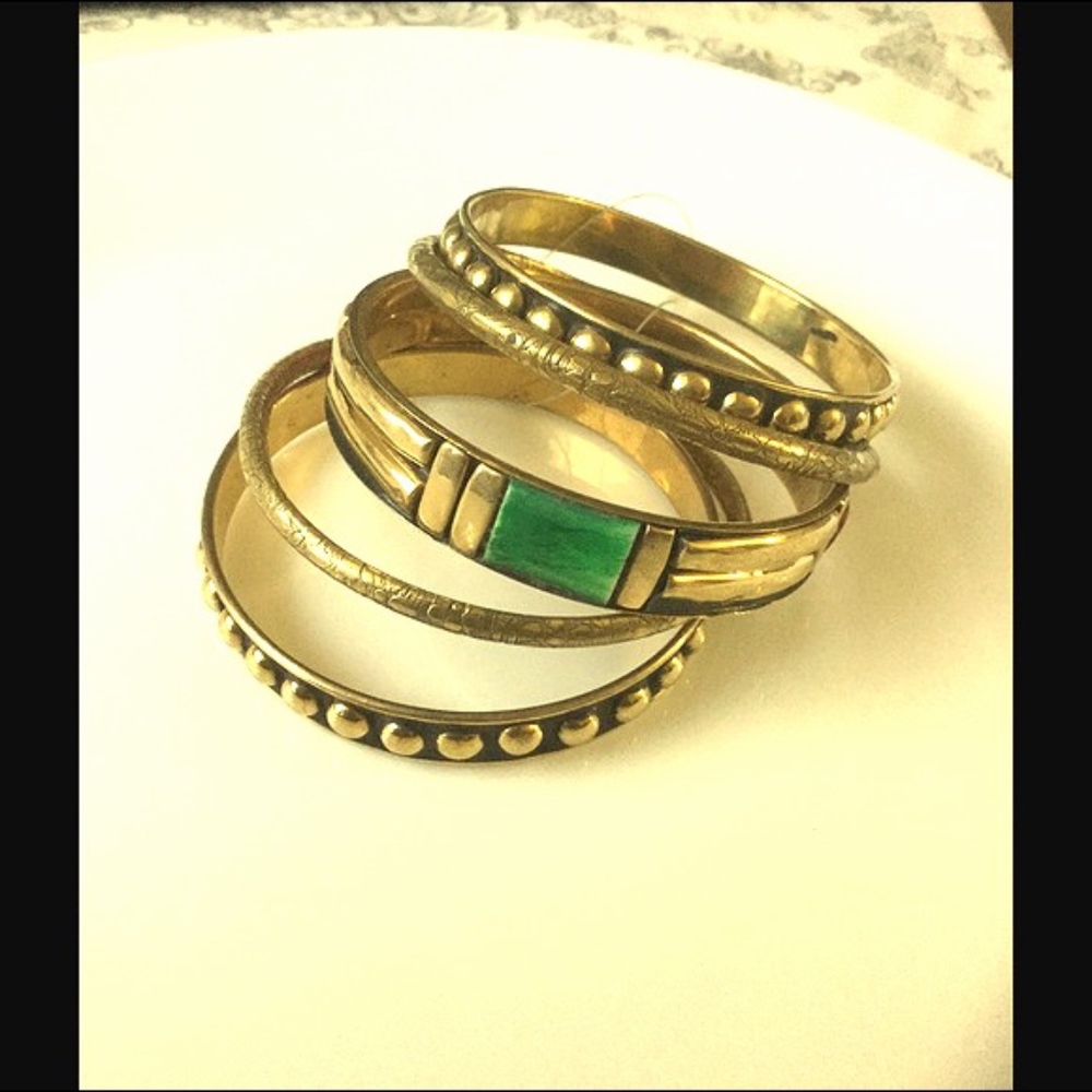 NWOT Adorable Brass Bangles